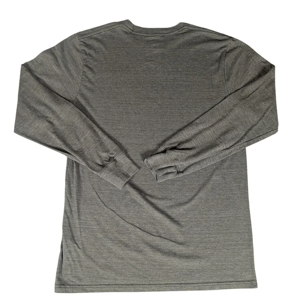 The‎ North Face Mens Long Sleeve T-Shirt Heathered Green Classic Fit NF0A4M7E